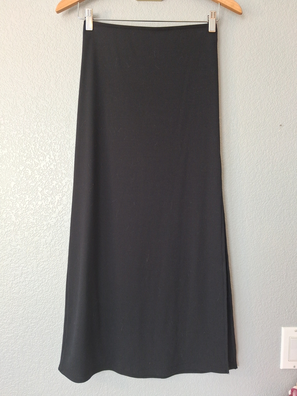 American Eagle Outfitters Black Rib Knit Maxi Skirt